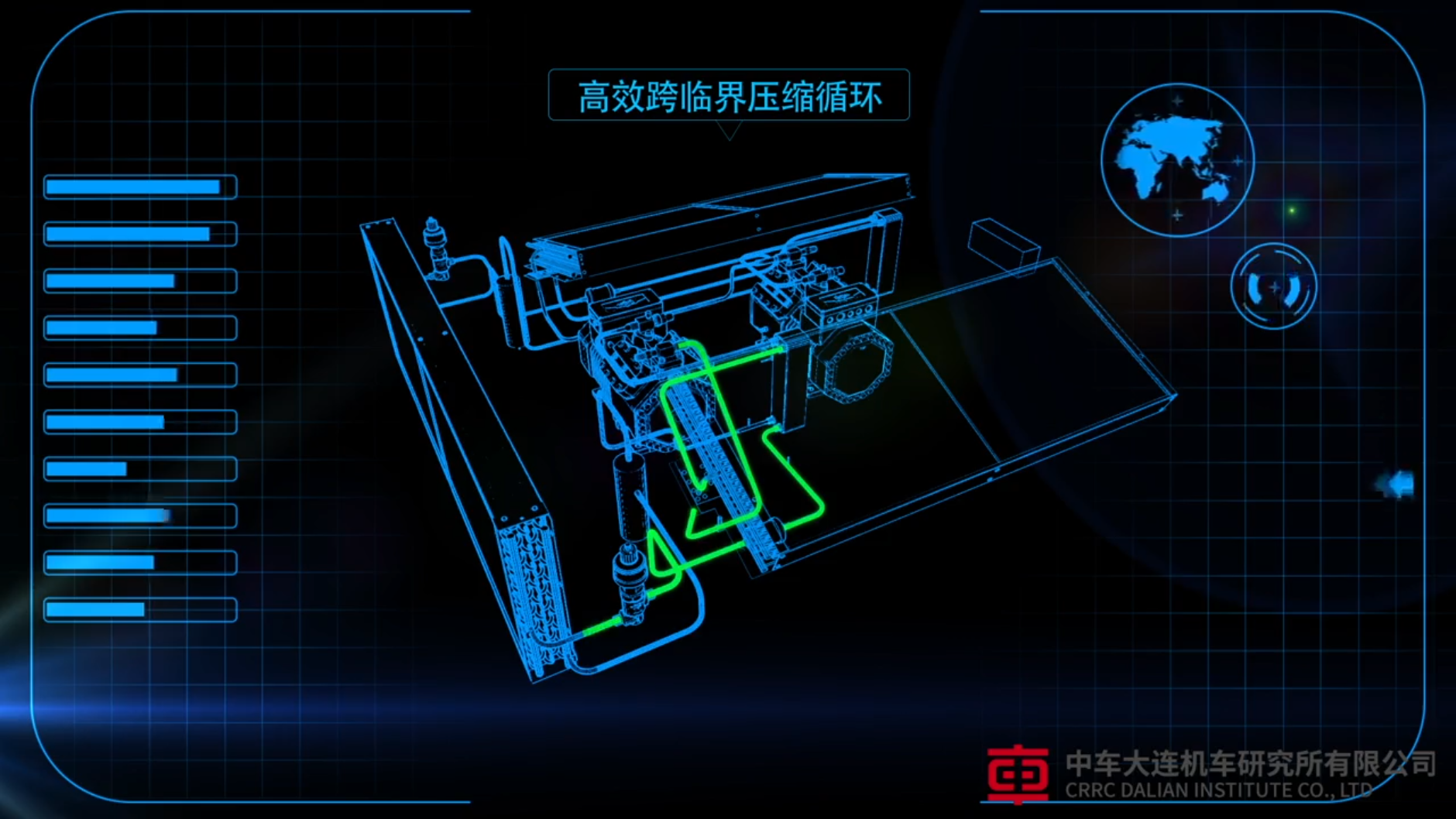 400公裏動車冷媒空調産品3D動畫演示